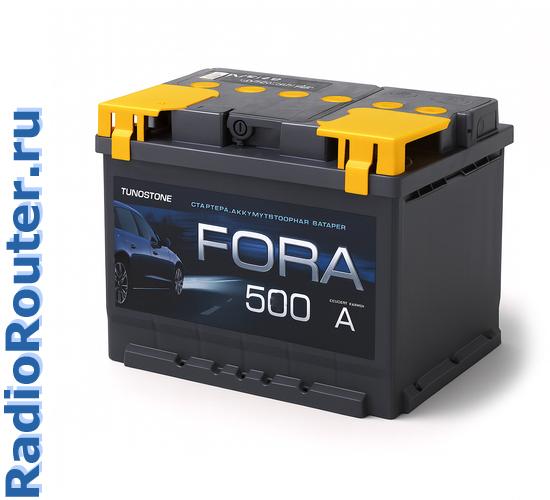 ����������� FORA 60Ah 500A ������ � ���� �������������